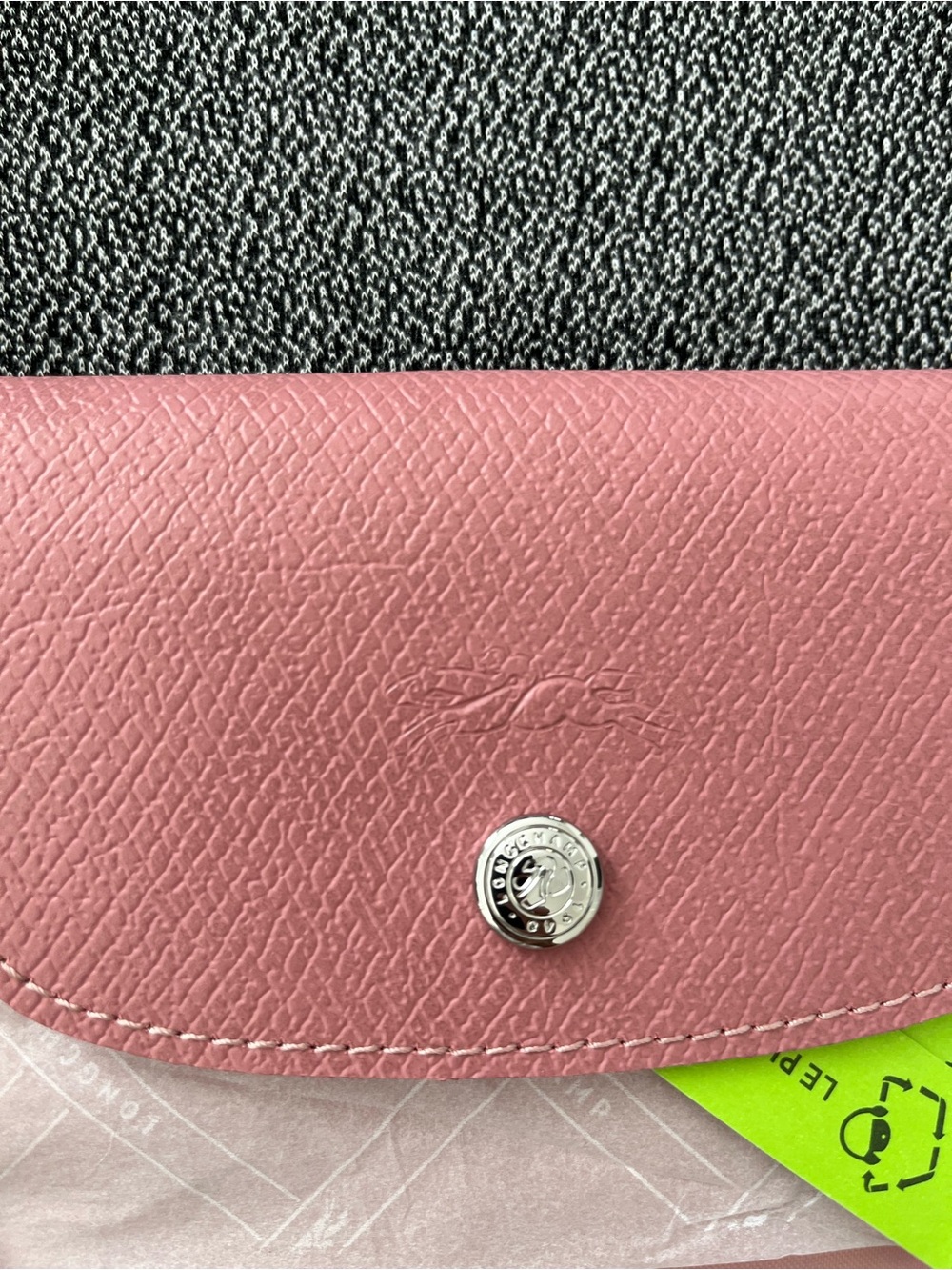 Longchamp Pink Foldable Tote with Top Flap large - Picture 7 of 8